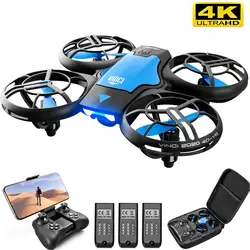 Mini Dron V8 4K con cámara HD 1080P, WiFi, Fpv, presión de aire, mantenimiento de altura, cuadricóptero plegable, juguete de regalo