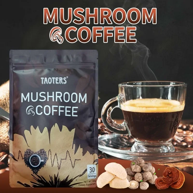 Mushroom Coffee - Mushroom Blend Supplement, Supports Energy, Supports Brain Function, Immune and Digestive Health, Vegetarian