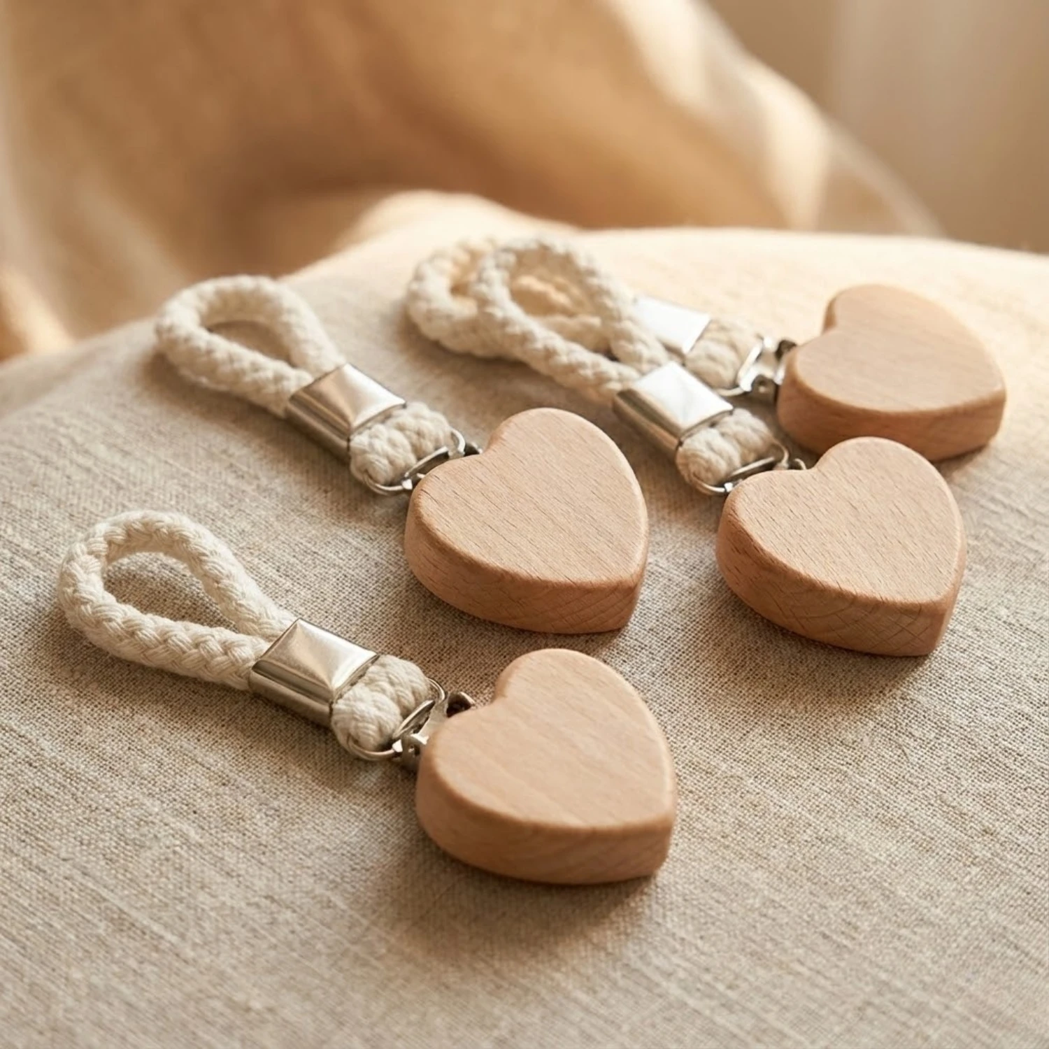 

4 packs of wooden heart-shaped towel clips, kitchen tea towel rack, dishcloth pendant, bathroom towel hanger, non-slip instant hanging ring.