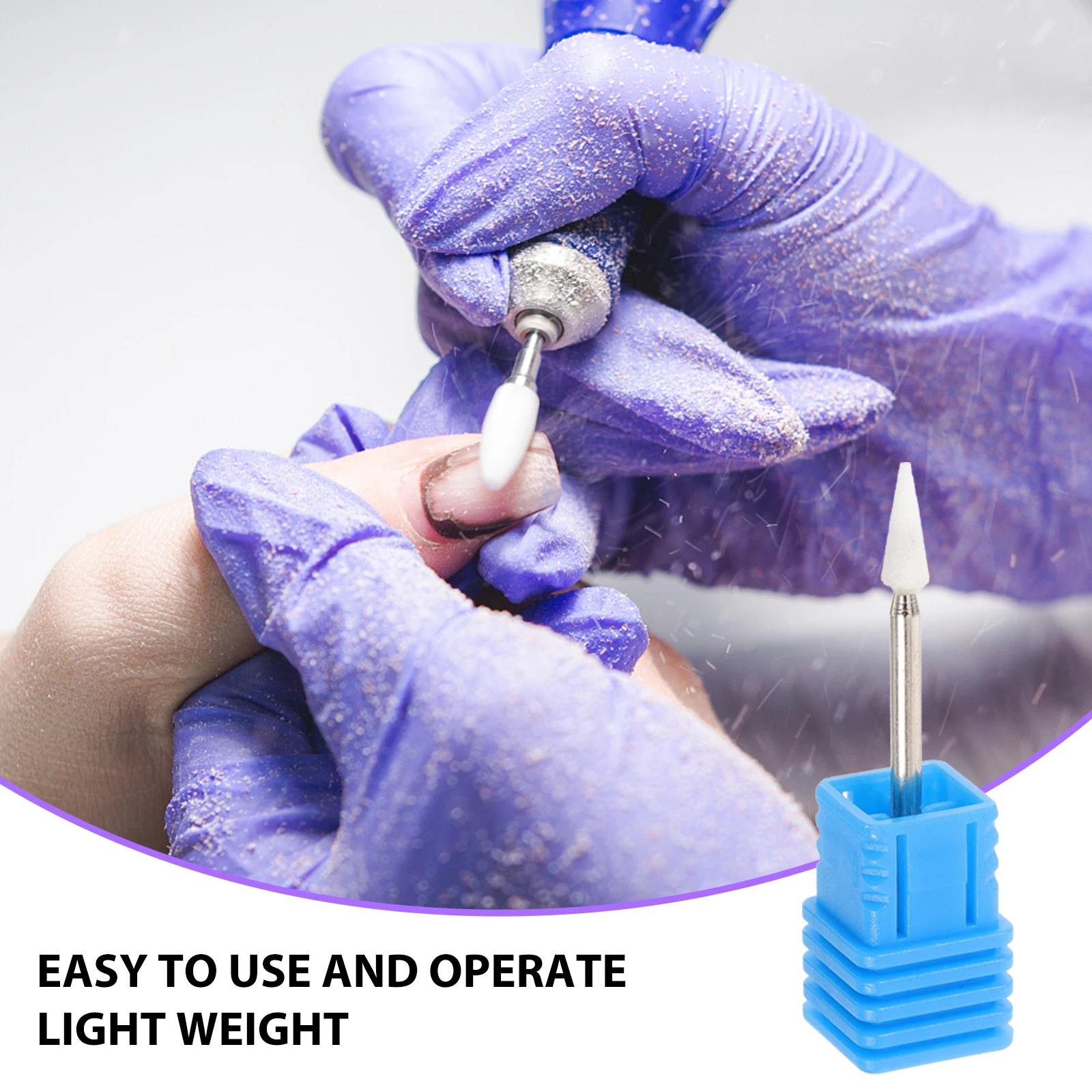 

Universal Drill Bit Grinding Head Lightweight Alloy Cuticle Quartz Coarse Manicure Pedicure Tool For Salon Home Nail Nail