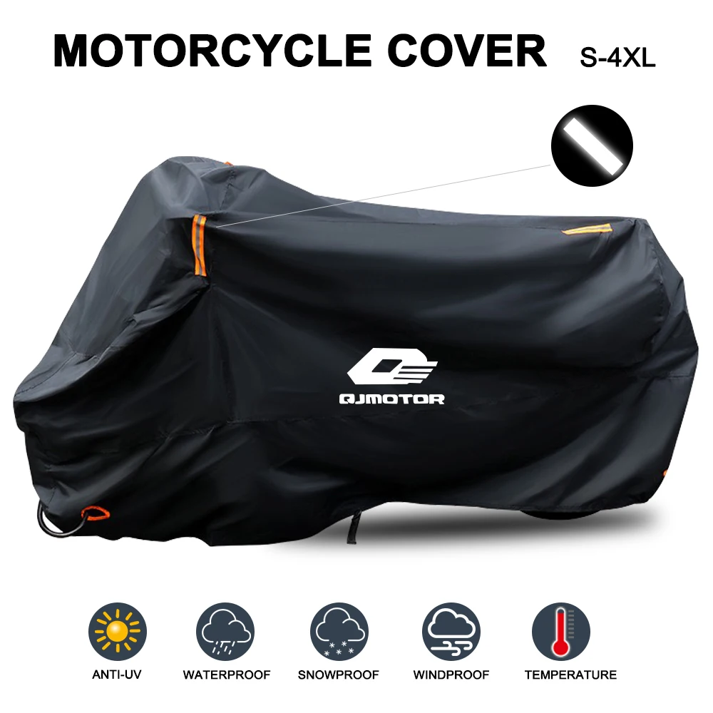 Motorcycle Cover Waterproof Outdoor UV Protector Cover for QJMOTO QJ SRT 800 800X 800SX SVT 650 X SRT700 SRT 800 700 650 550 