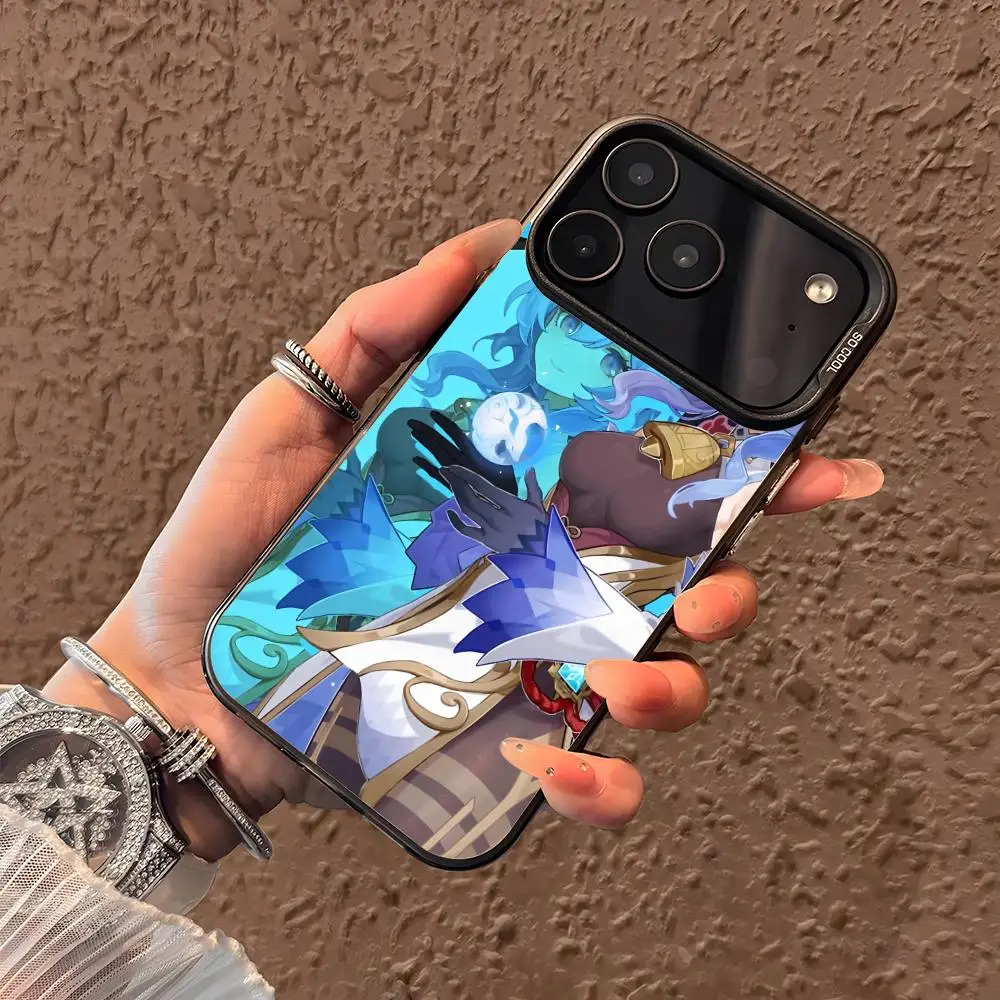 Ganyu Genshin Impact Telefoonhoesje voor iPhone 17 16 15 14 13 12 11 Pro Max Air Matte Laser Aurora Schokbestendig Funda