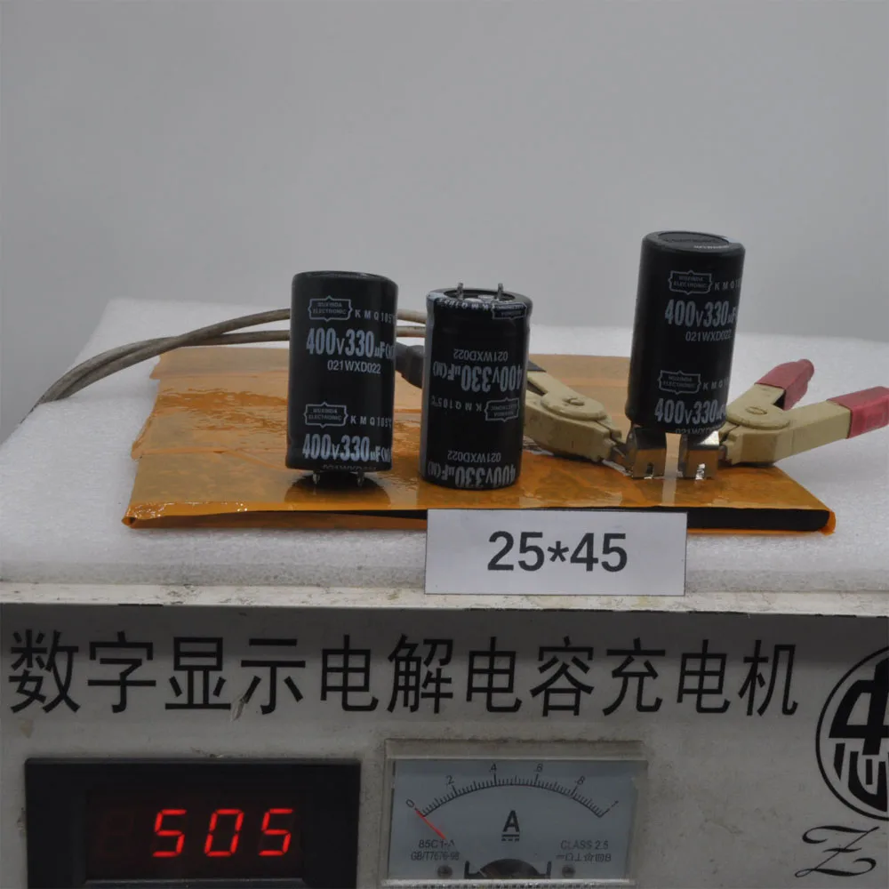 1PCS 400V 330UF Electrolytic Capacitor 25 * 45mm Hard Pin 400V 330UF Power Transformer Electric Welding Machine Capacitor