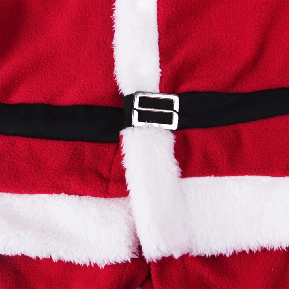 

1 Set 70Cm Kids Santa Claus Costume Xmas Party Outfit Hat Clothes For Boy Prime Material Comfortable Stand Out Cosplay Party