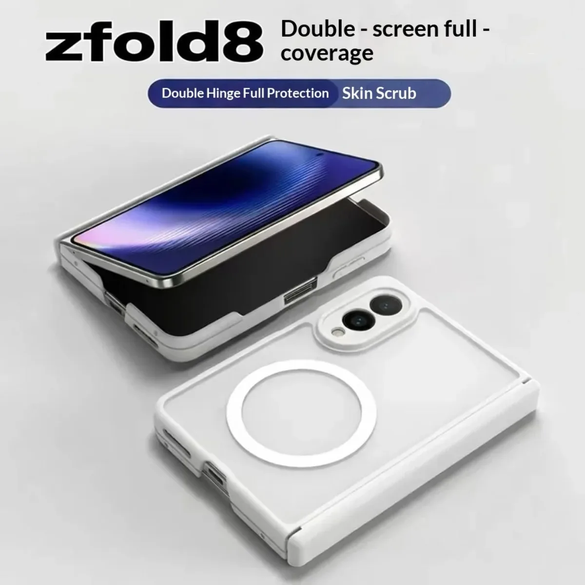 For Samsung Galaxy Z Fold 8 Case Translucent Hard For Magsafe Magnetic Hinge Protection Cover For Samsung Z Fold 8 Ultra