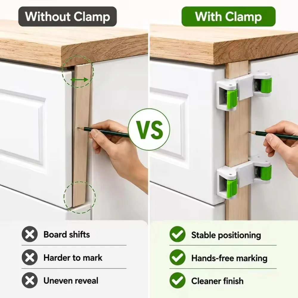 Wardrobe Installation Fixture Cabinet Filler Marker Quick Scribe Auxiliary Tool Press-type Furniture Woodworking Tool Fixed Clip