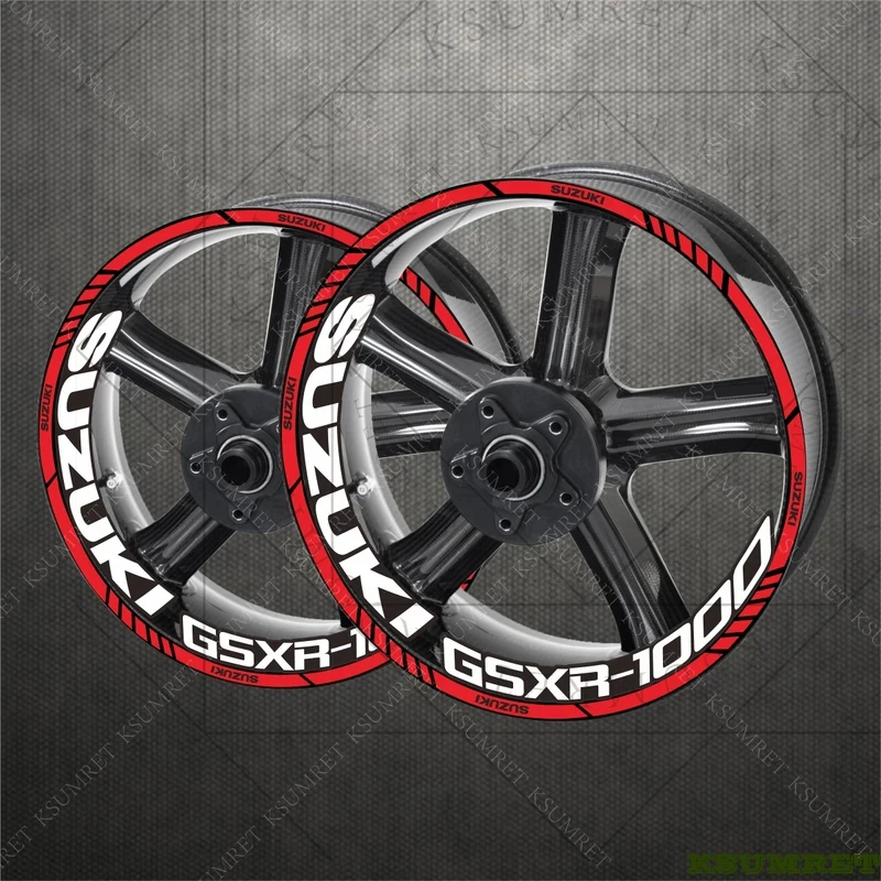 

Vinyl SUZUKI GSXR1000 Wheel Sticker GSXR1000 Logo Motorcycle Rim Decal Stickers Set