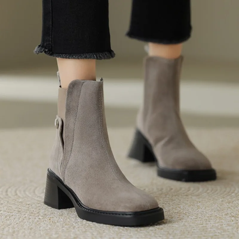 Suede Women Chunky … - image
