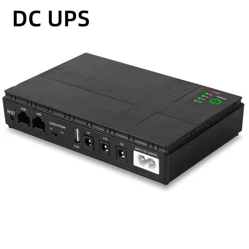 Imagem -02 - Backup de Bateria Ups Fonte de Alimentação Ininterrupta Plugue ue 10400mah 5v 9v 12v 2a 15v 24v Saída 1a 85265v 2023