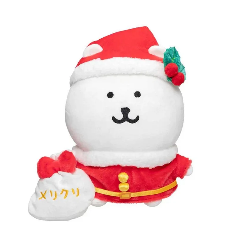 25cm New Self Deprecating Bear Chiikawa Christmas Anime Kawaii Santa Claus Doll Girl Pillow Cartoon Plush Ornaments Toy Gift