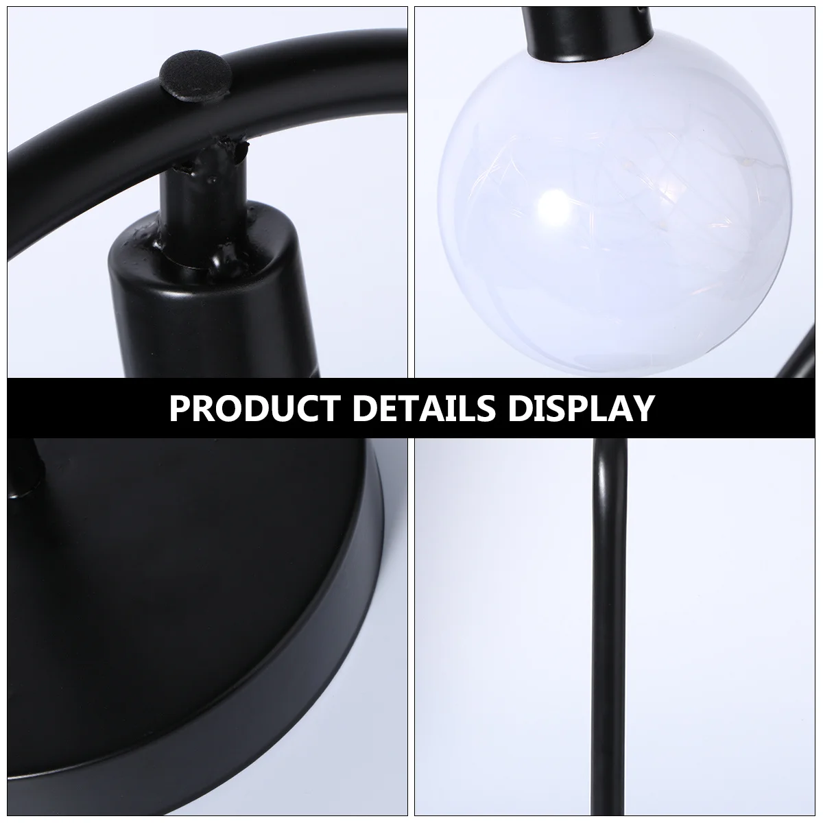 

Led Colorful Table Lamp Powered Vintage Iron Bulb Lamp Retro Wrought Iron Desktop Light For Bedroom Living Room