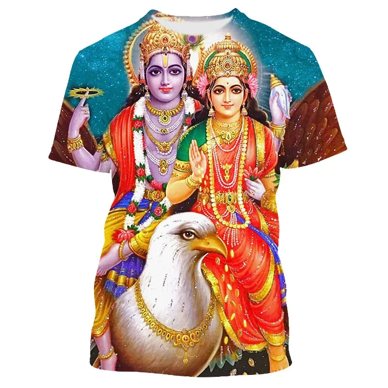 Summer Fashion India Shiva T Shirt Men Women Trend Casual 3d Printed Indian Deities Tees Oversized O-neck Short Sleeve Tops