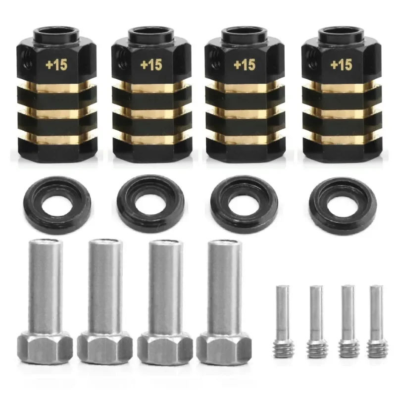 

4pcs RC Car Wheel Hex Hub 12mm Widened Extend Adapter Brass Counterweight For Traxxas TRX4 TRX6