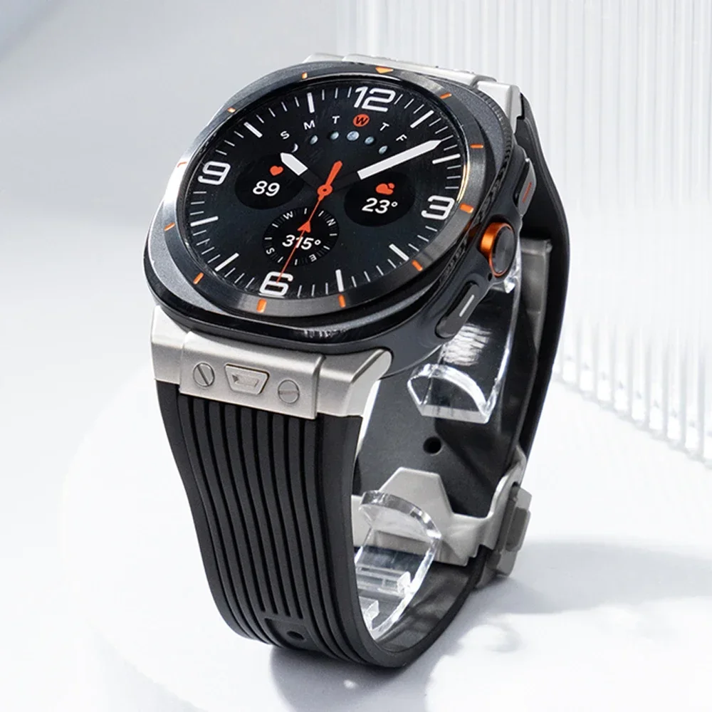 

Роскошный резиновый ремешок для Samsung Galaxy Watch Ultra 7 47 мм, спортивный силиконовый браслет-петля для SAMSUNG WATCH ULTRA 2025, ремешок без зазоров