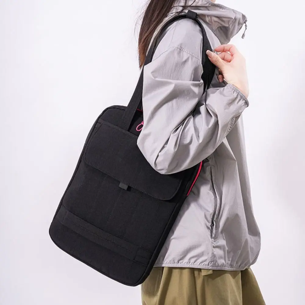 Simple Solid Laptop Shoulder Bag Shockproof Handbag Computer Storage Bag Waterproof File Package Business Briefcase Bag Daily