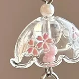 Hot！Transparent Keychain Cute Wind Chime Pendant Keyring Mobile Phone Lanyard Kawaii Bag Decorative Accessories Home Decorations