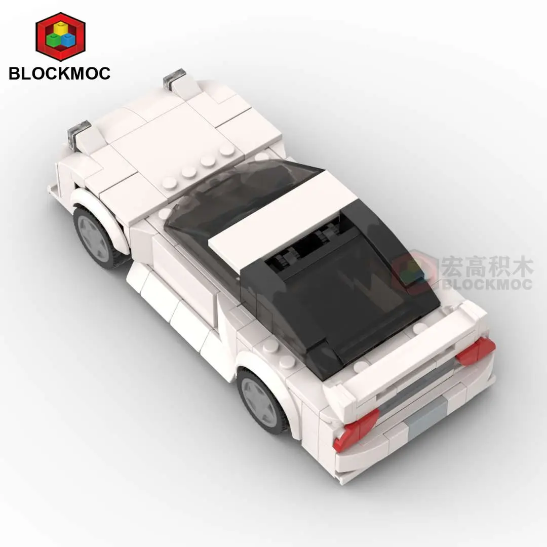 Block MOC 240sx S13 Street Racing Sports Car Vehicle Speed Champion Racer Building Blocks Brick Creative Garage Toys for Boys