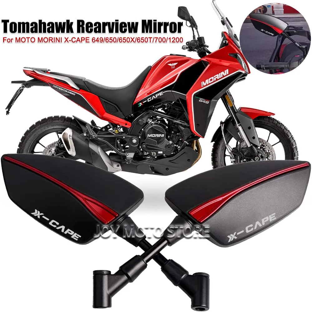 For X-cape 650 650x 650t 649 700 1200 Universal CNC Aluminum Tomahawk Rearview Mirrors 8mm 10mm Motorcycle Side Mirrors