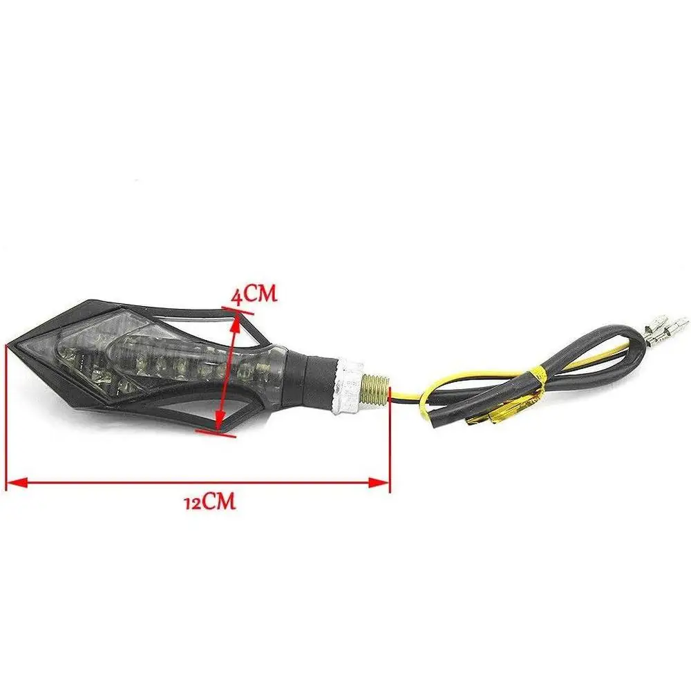 مناسب لمعظم موديلات الدراجات النارية. 12 فولت ABS البلاستيك 12 فولت أضواء إشارة الانعطاف LED #4