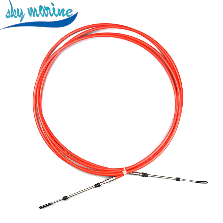

701-48320-50 Marine Throttle Control Cable 15FT 701-48320-80 17FT 701-48350-30 24FT For Yamaha Outboard Motor Material: 317