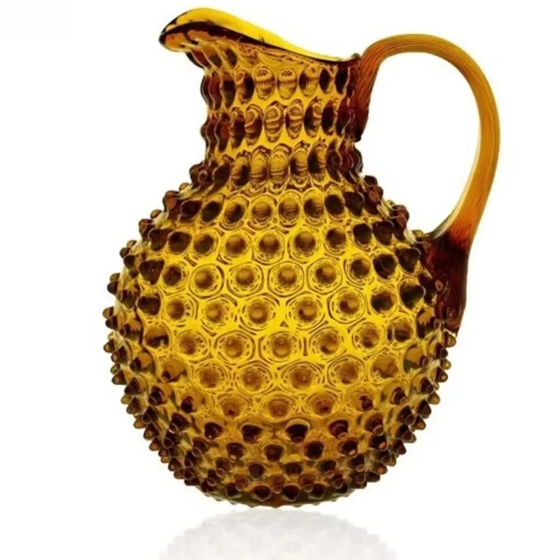 

Original imported crystal glass handmade color cold water bottle vase creative high-end amber water bottle 2L