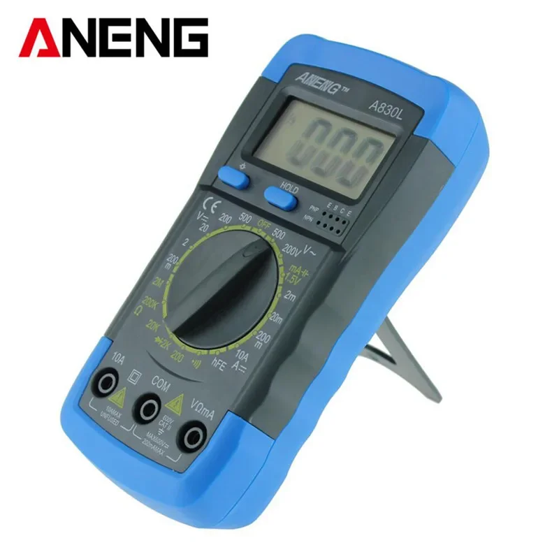 A830L LCD digital multimeter DC AC Voltage  Freguency Multimeter Capacitance OHM Transisto Current Eletronics Tester multi meter