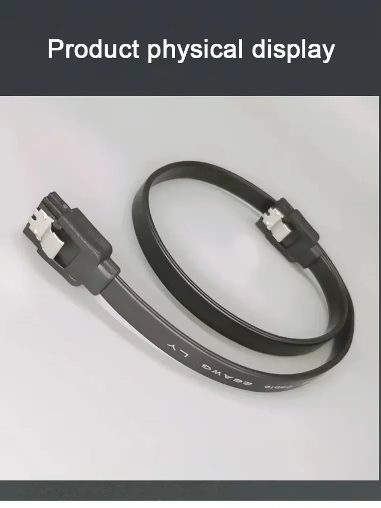 Hochgeschwindigkeits-SATA-3.0-Festplatten-Datenkabel, Solid-State, serielle Datenleitung, flexibles SATA-Kabel, schnelle Datenübertragung, 39 cm.