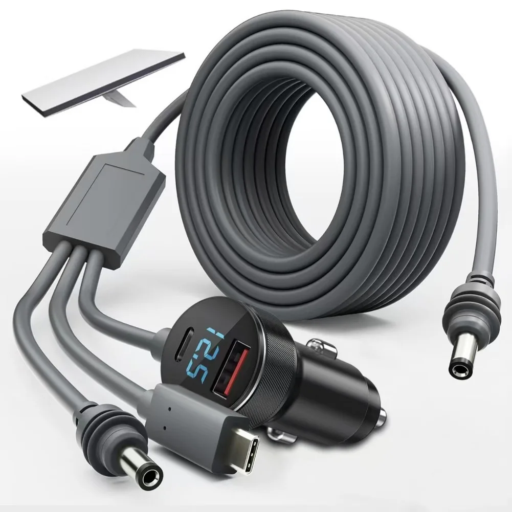 120W USB C Car Charger Cable for Starlink For Mini with Digital Display for 12 24V Input Real Time Monitoring for All Devices