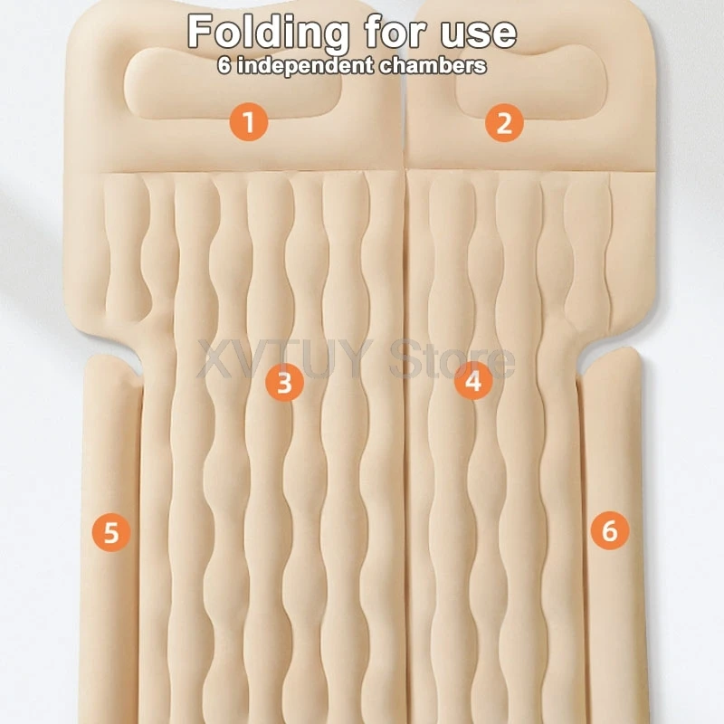

Multi functional Car Air Inflatable Travel Mattress Bed SUV Sofa Pillow Outdoor Camping Mat Auto Back Seat Trunk Cushion 1 Set