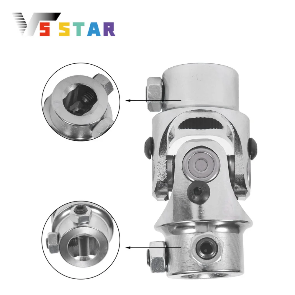 

Универсальная муфта рулевого вала 3/4-36 Spline 3/4 DD U-образный шарнир для Ford Mustang Roadster 1968-1969 гг. 2,8 л 4,7 л 5,0 л серебристый JS-0225