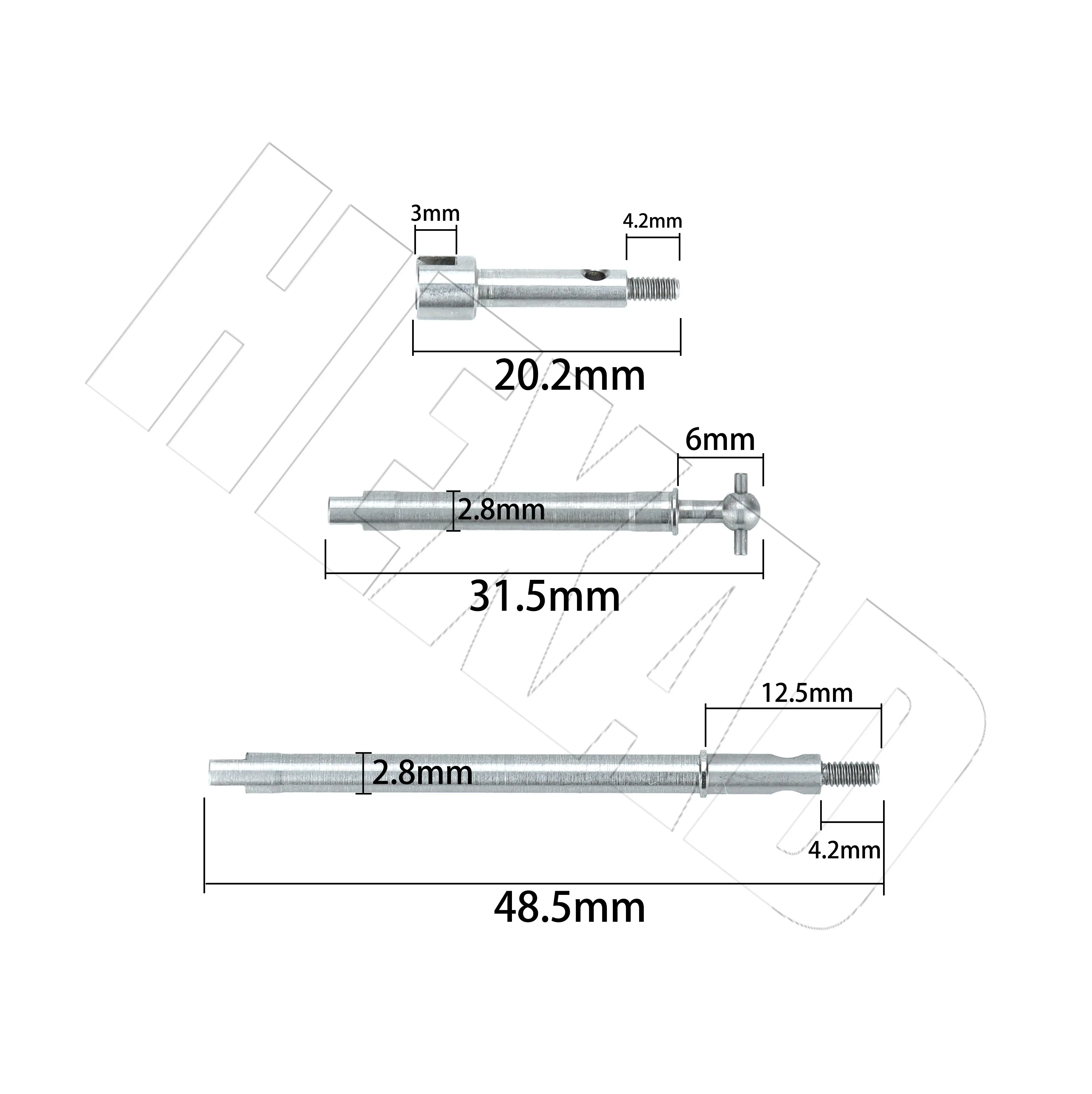 Axial SCX24 metalowy przednia i tylna oś ze stali nierdzewnej CVD zestaw wału napędowego do 1/24 SCX24 AXI00004 B17 90081 części do zdalnie