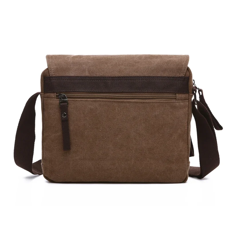 Imagem -03 - Ombro Messenger Bolsa para Homens Viagem Zip Bolsa Casual Canvas Bolsa Novo