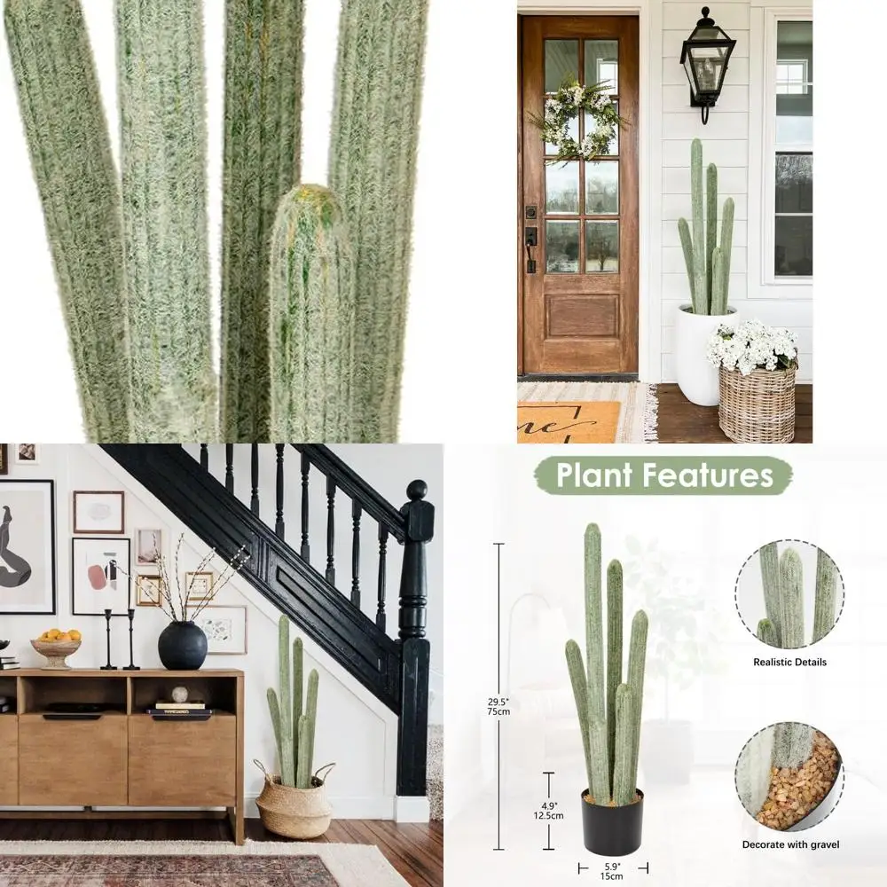 

Большой искусственный кактус в горшке емкостью 29,5 для домашнего и офисного декора, идеальный подарок на новоселье