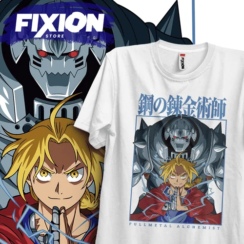 Imagen 2 del producto Camiseta Fullmetal Alchemist Ed y Al NAnime, Manga, regalo para amantes del Anime, todas las tallas, algodón