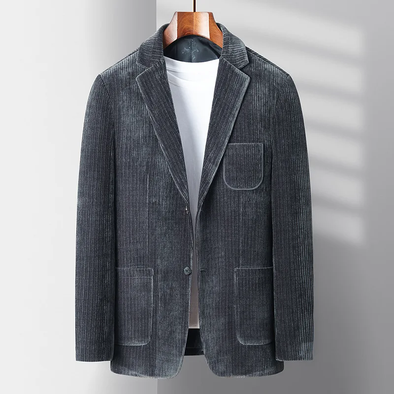 

2026 Woolen Blazer for Men - Fashionable for Outdoor Travel, Wedding, Host - Slim Fit for Casual Leisure - Korean Version Blazer