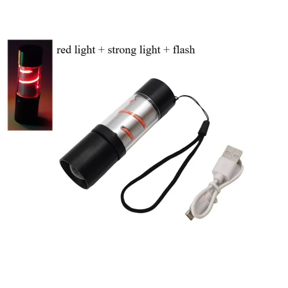 Mini camping light color light USB charging small flashlight outdoor portable ambient light