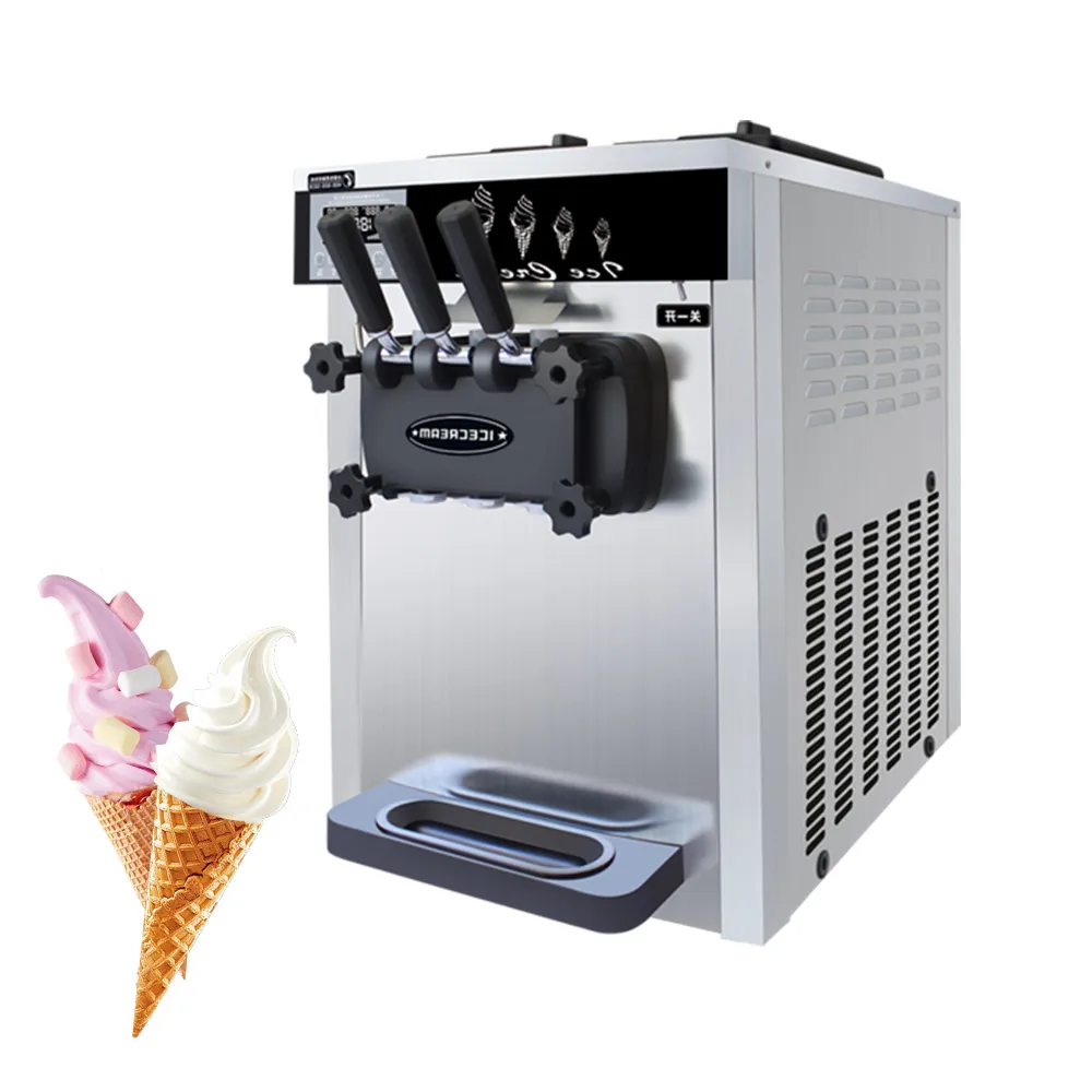 

Fully Automatic 18-22L/H Stainless Steel Ice Cream Machine for Business Soft Ice Cream Machine Commercial
