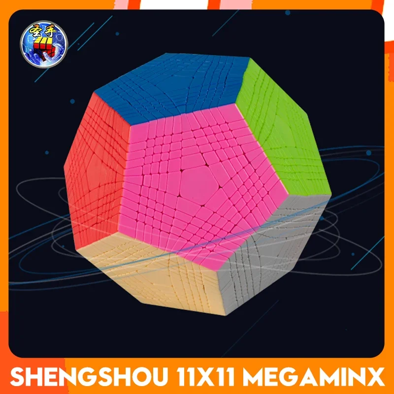 ShengShou 11x11 مكعب Megaminx Examinx المكعب السحري بدون ملصقات لغز SengSo Dodecahedron 12 وجوه ألعاب احترافية