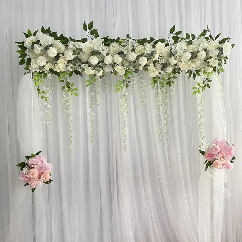 

1M Artificial Wedding Flower Row Long Layout Wedding Home Decoration Scene Artificial Flower Road Lead Flower Row Arch Decor