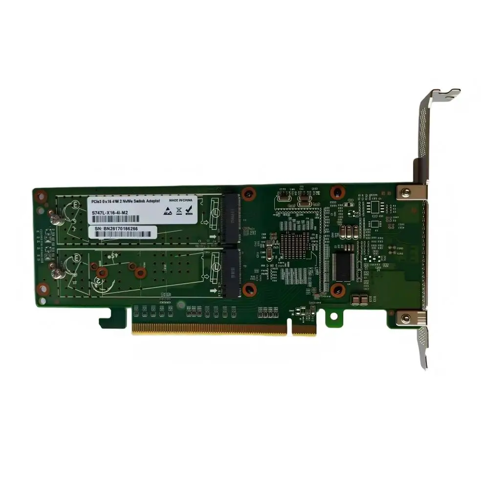 3.0 X16 to 4x M.2 NVMe SSD Switch Adapter support 2280 SSD  No need to split the motherboard