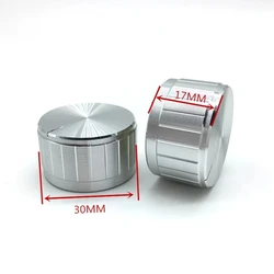 2pcs Silver Aluminium Alloy Switch Caps 30x17mm Potentiometer knobs Encoder Switch Plum Shaft