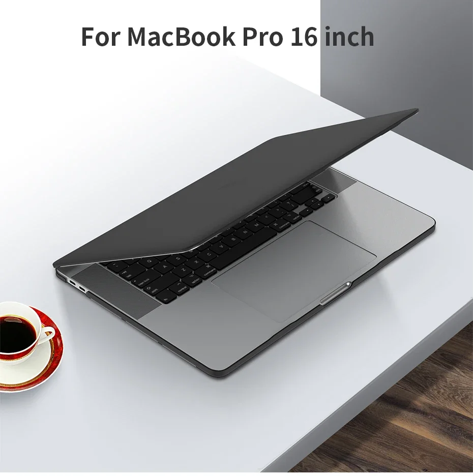 Matte & Crystal Clear Hard Shell Cover Case For 2019 New Macbook Pro 16 Model A2141, Finish with Rubber Feet