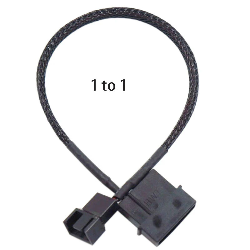 몰렉스 IDE 빅 4핀에서 4핀 3핀 팬 허브 1대1 2 3 4 5 팬 케이블 스플리터 컴퓨터 PC 메인보드 쿨링 팬 전원 공급 도크