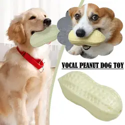 Interactive Peanut Dog Toy Bite-resistant Molar Toy Ball With Squeaker Perfect Teeth Grinding Accessory For Puppies And C3p7