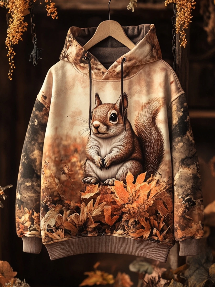 Animal Sweatshirt Funny Chicken Squirrel Horse Rabbit 3d Print Hoodie Men Women Fashion Oversize Hoodies Women Sweat Street Coat