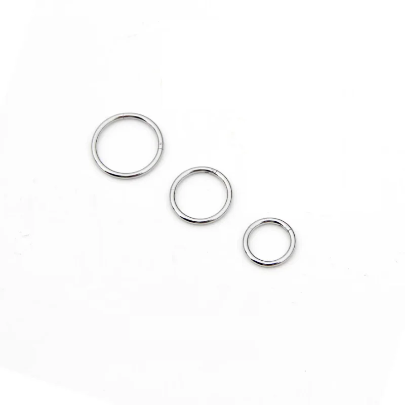 2 buah/lot tindik bibir cincin Septum berengsel mengklik baja tahan karat cincin tindik hidung anting Helix cincin Universal Perhiasan Tubuh