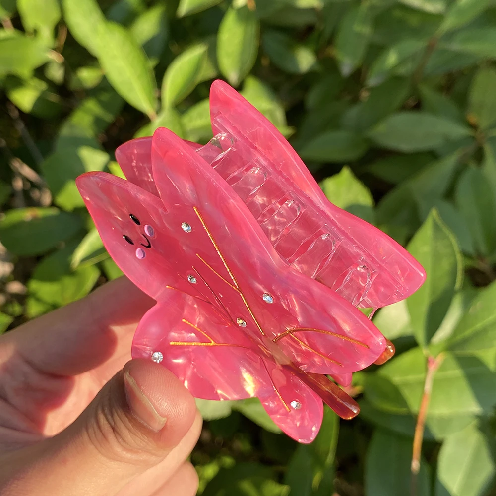 لطيف الكرتون شجرة الصبار حجر الراين القرش مشبك شعر كليب للنساء جديد مضحك كريستال ذيل حصان إكسسوارات الشعر أداة غطاء الرأس