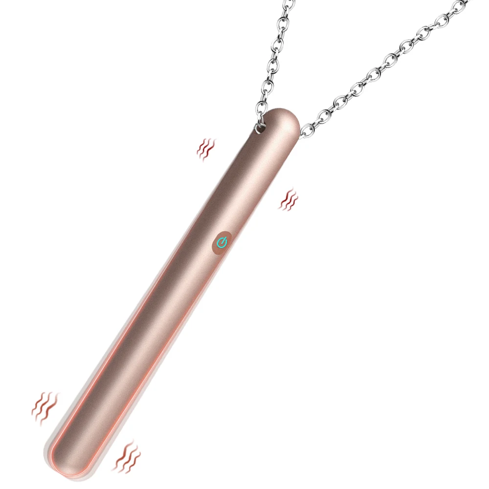 Wear Necklace Vibrator Portable Mini Metal Bullet G-Spot Clitoral Stimulation Vagina Vibrating Massager Adult Sex Toy Women