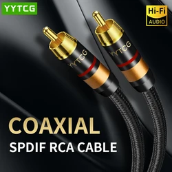 HiFi Digital Audio Coaxial Cable OD7.0 Premium Stereo Audio Rca to Rca Male Coaxial Cable Speaker Hifi Subwoofer Cable AV TV