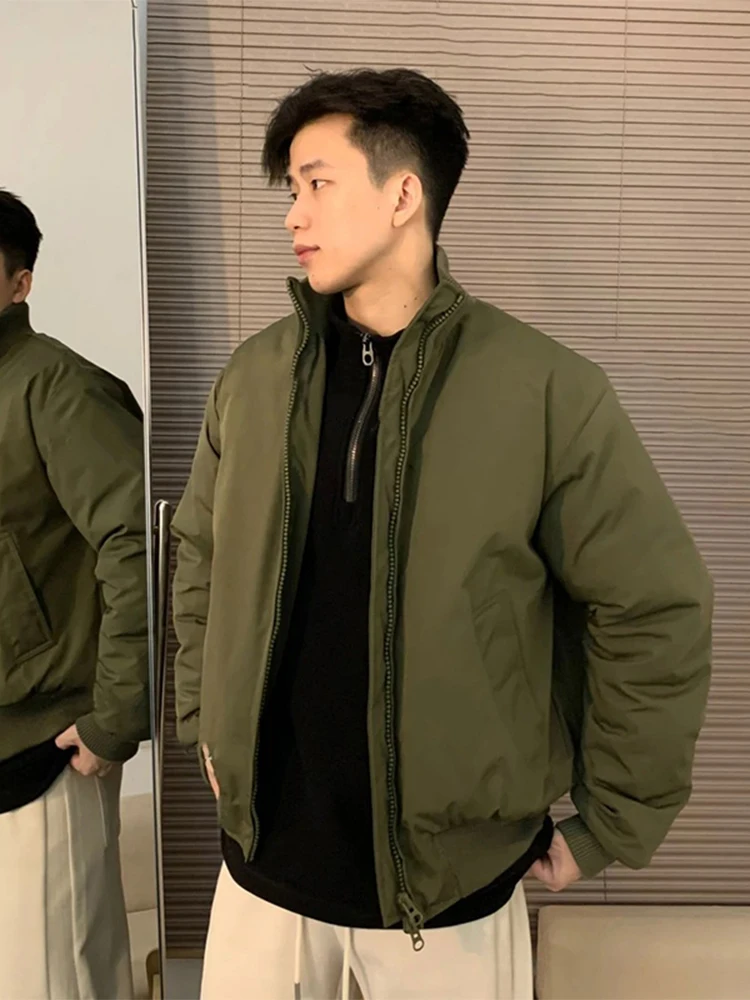 

Military een Bomber Jaet Men's Winter American Flight Jaet Thiened Cotton Casual ort Sle Warm Stand Fit